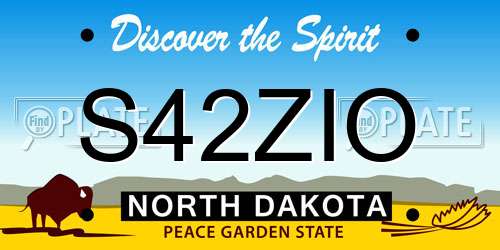 S42ZIO North Dakota License Plate