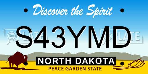 S43YMD North Dakota License Plate