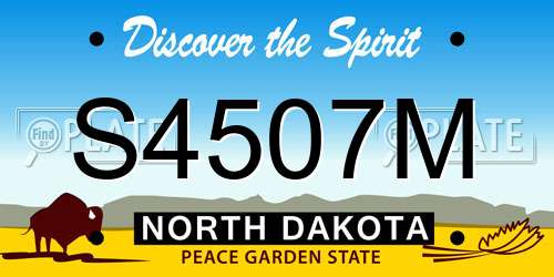S4507M North Dakota License Plate