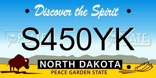 S450YK North Dakota License Plate