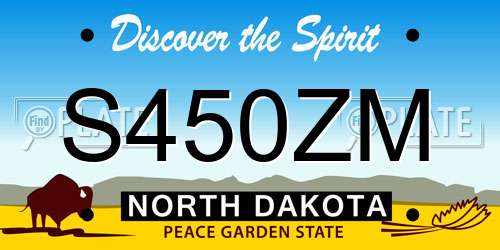 S450ZM North Dakota License Plate