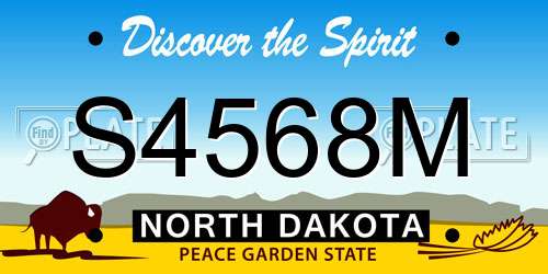 S4568M North Dakota License Plate