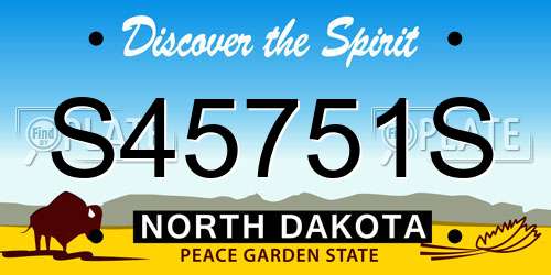 S45751S North Dakota License Plate