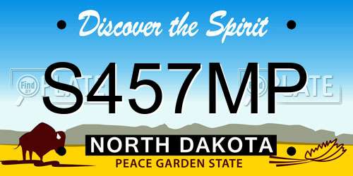 S457MP North Dakota License Plate