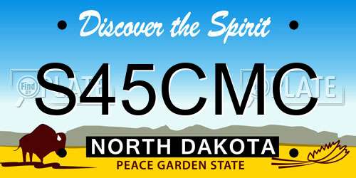 S45CMC North Dakota License Plate