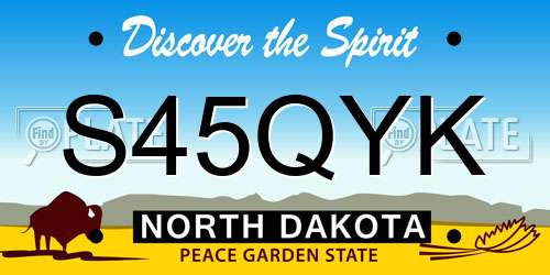 S45QYK North Dakota License Plate