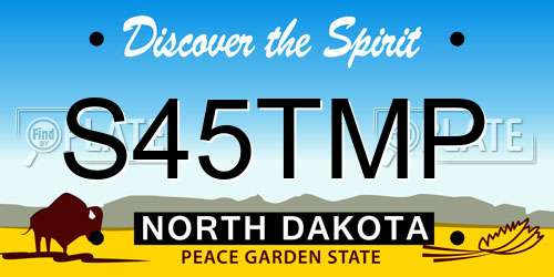 S45TMP North Dakota License Plate