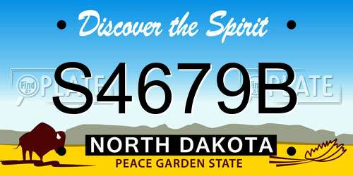 S4679B North Dakota License Plate
