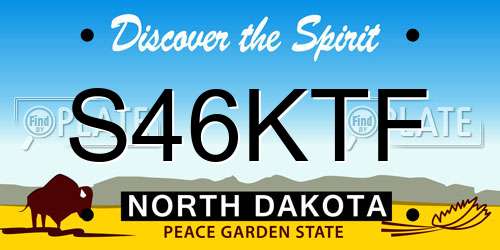 S46KTF North Dakota License Plate