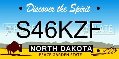 S46KZF North Dakota License Plate