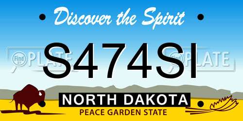 S474SI North Dakota License Plate