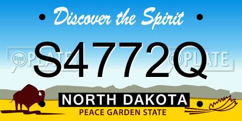 S4772Q North Dakota License Plate
