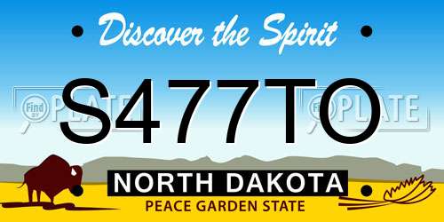 S477TO North Dakota License Plate