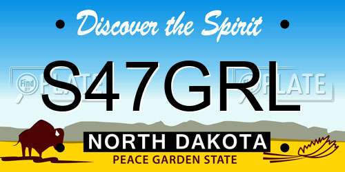 S47GRL North Dakota License Plate