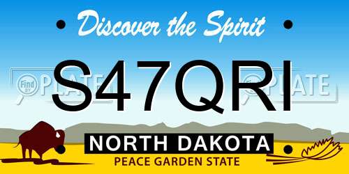 S47QRI North Dakota License Plate