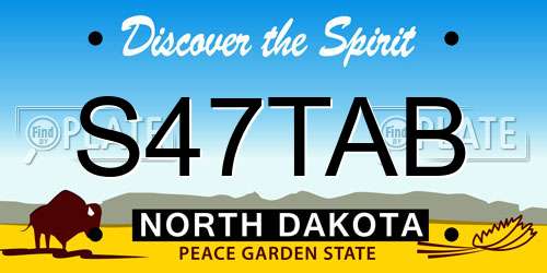 S47TAB North Dakota License Plate