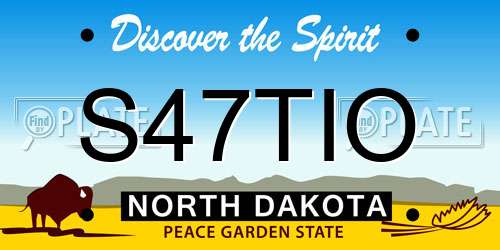 S47TIO North Dakota License Plate
