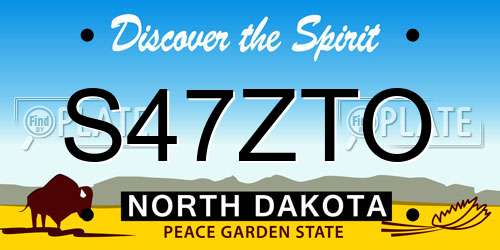 S47ZTO North Dakota License Plate