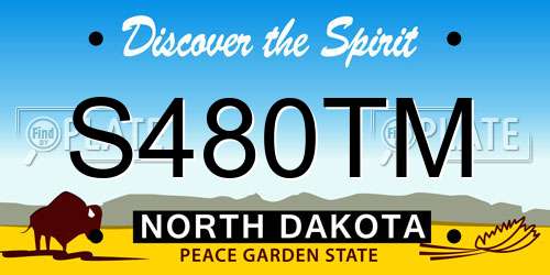 S480TM North Dakota License Plate