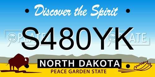 S480YK North Dakota License Plate