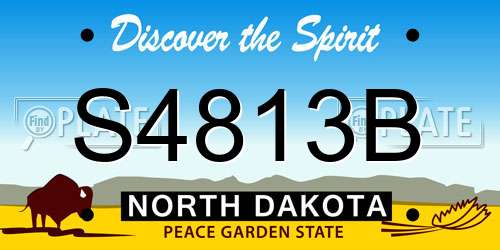 S4813B North Dakota License Plate