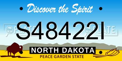 S48422I North Dakota License Plate