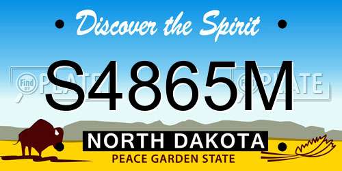 S4865M North Dakota License Plate