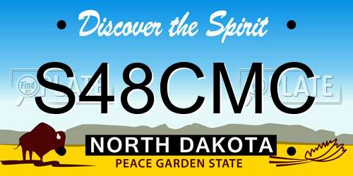 S48CMC North Dakota License Plate