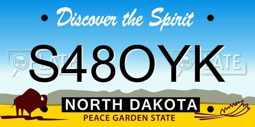 S48OYK North Dakota License Plate