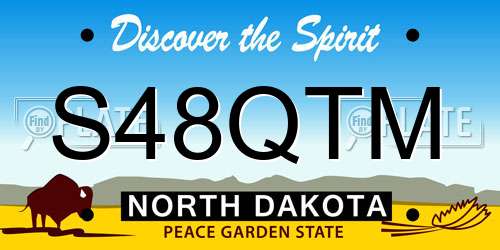 S48QTM North Dakota License Plate
