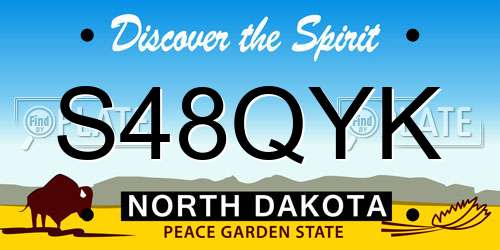 S48QYK North Dakota License Plate