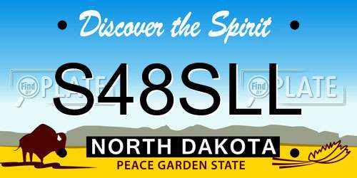 S48SLL North Dakota License Plate