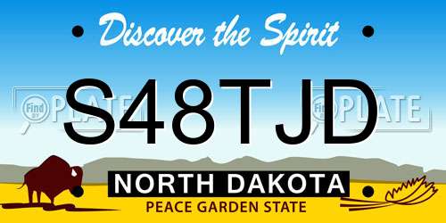 S48TJD North Dakota License Plate