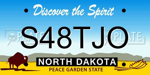 S48TJO North Dakota License Plate
