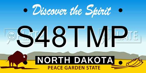 S48TMP North Dakota License Plate