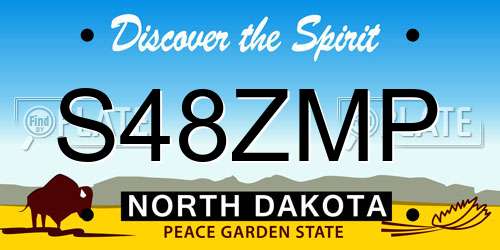 S48ZMP North Dakota License Plate