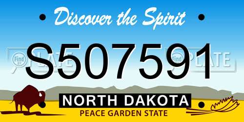 S507591 North Dakota License Plate