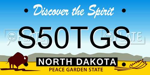 S50TGS North Dakota License Plate