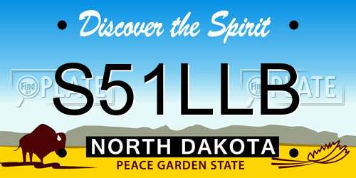 S51LLB North Dakota License Plate