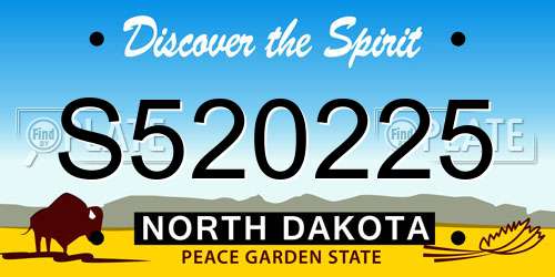 S520225 North Dakota License Plate