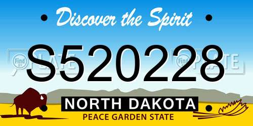 S520228 North Dakota License Plate