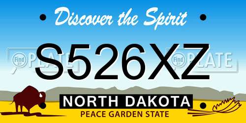 S526XZ North Dakota License Plate