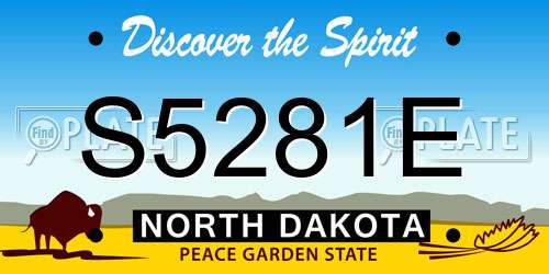 S5281E North Dakota License Plate