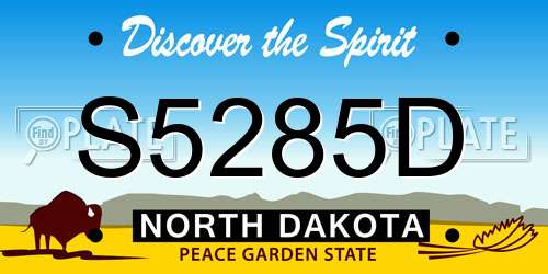 S5285D North Dakota License Plate