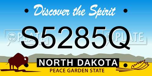S5285Q North Dakota License Plate