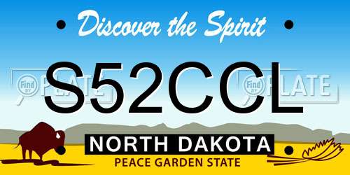 S52CCL North Dakota License Plate
