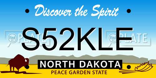 S52KLE North Dakota License Plate