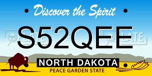 S52QEE North Dakota License Plate