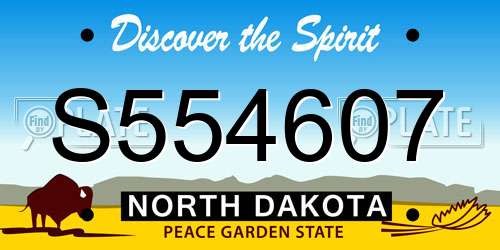 S554607 North Dakota License Plate
