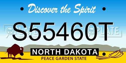 S55460T North Dakota License Plate